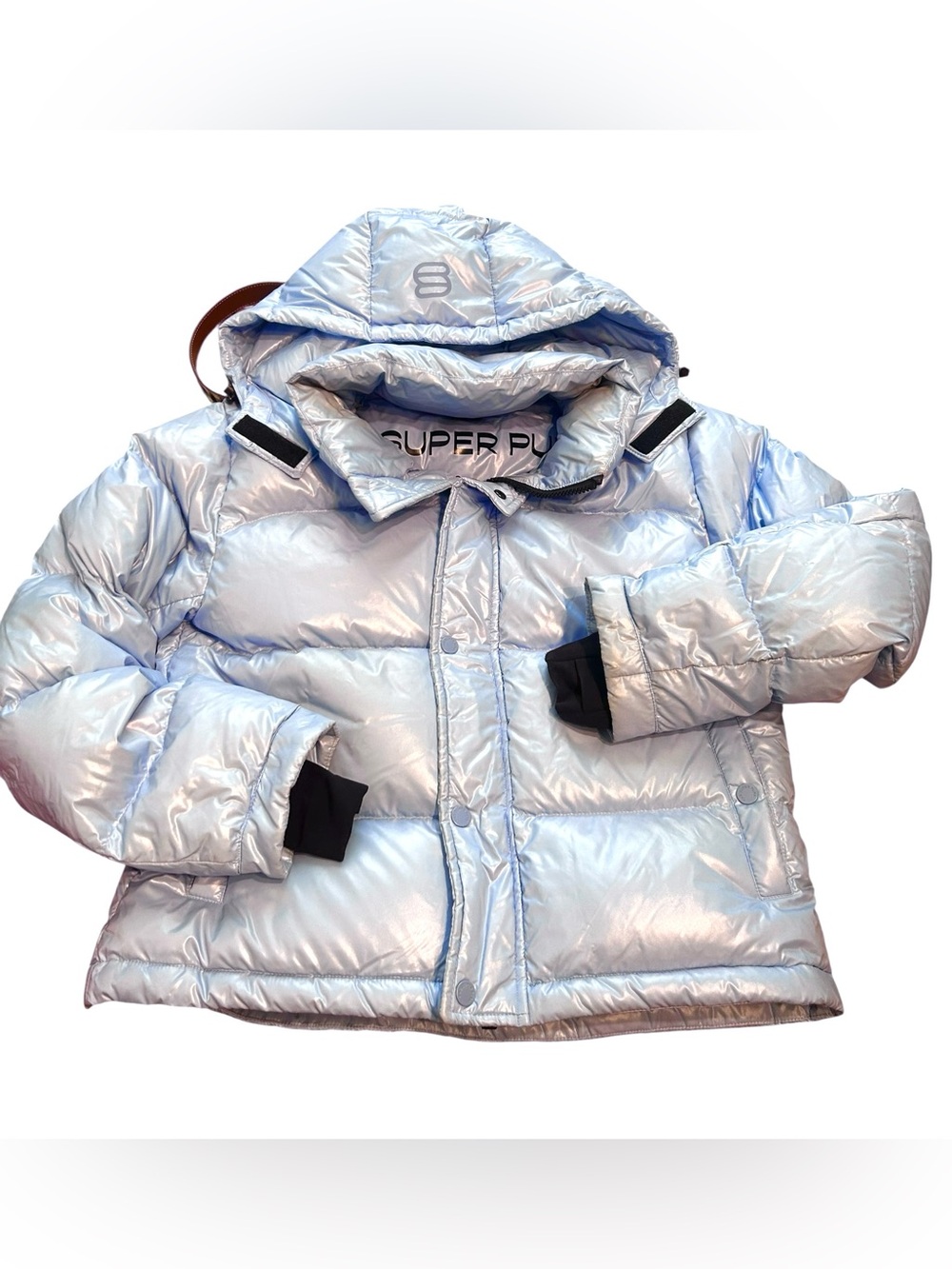 Aritzia The Super Puff Short Jacket Size XS LIGHT BLUE Goose Down